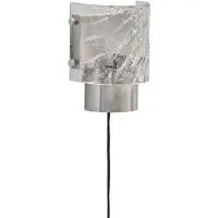 House Doctor Type wandlamp Geborsteld zilver, 18x10,5x22 cm
