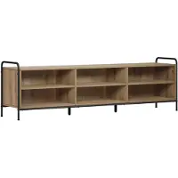 vidaXL Tv-meubel 140 x 39,5 x 50 cm Artisanaal eiken Bewerkt hout