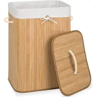 TecTake Bamboe wasmand incl. waszak 72L naturel 401836