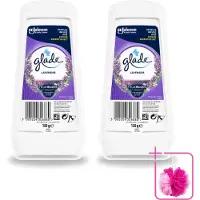 Glade 2 x - Gel - Tranquil Lavender & Aloë - 150 g - Bulkverpakking - Luchtverfrisser - Douchemop - Geur