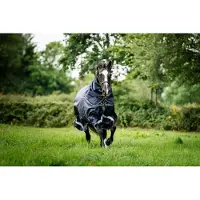Horseware Optimo Plus Turnout Med Bundle (0g + 200g) Navy/Thunderstorm Grey & Silver 75_6'3"