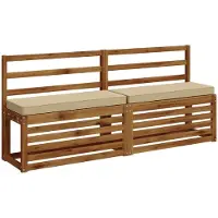 vidaXL 1-delig Bankkussen VUGHT 100% Polyester Beige 60 x 30 x 5 cm
