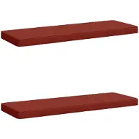 vidaXL 2-delige Bankkussens VUGHT 2 st 100% Polyester Rood