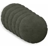 vidaXL Kussensloop 6 st HEERLEN Antracietkleurig Diam. 30 cm corduroy