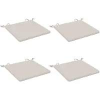 vidaXL Zitkussens SOEST 4 st 100% Polyester Wit 45 x 45 x 3 cm