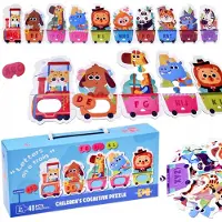 Jokomisiada Educatieve Alfabet Puzzel Trein met Dieren - 40 stukjes