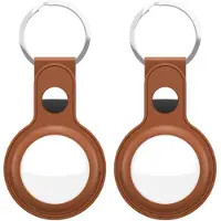 KEYBUDZ AirTag Keyring - Tan (2 Pack)