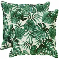vidaXL Kussensloop 2 st HOUTEN Bladpatroon 65 x 65 cm Polyester