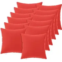 vidaXL Kussensloop 12 st HEERLEN Rood 50 x 50 cm Polyester