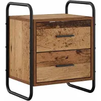 vidaXL Hangend Nachtkastje Oud hout 40 x 30 x 50 cm Bewerkt hout