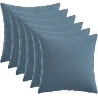 vidaXL Kussen met kussen HEERLEN 6 st Jeans Blauw Stof