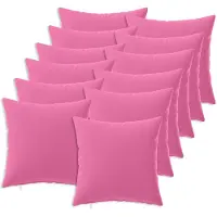 vidaXL Kussensloop 12 st HEERLEN Roze 40 x 40 cm Polyester