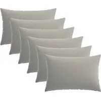 vidaXL Kussensloop 6 st HEERLEN Grijs 50 x 80 cm Polyester