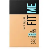 Maybelline Poederfoundation - - Fit Me Matte &amp; Poreless 220 - Matterend - Vervaagt de poriën - Houdbaarheid 12u SPF44