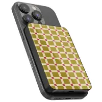 Selencia Vivid Powerbank 5.000 mAh - Draadloze Powerbank - Geschikt voor MagSafe en Qi - Black / Check This Olive