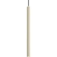 QAZQA Moderne hanglamp beige met geïntegreerde plafondplaat - Chuba