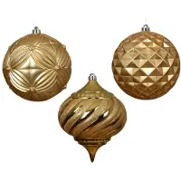 Kaemingk Figuur kunststof d20 cm lichtgoud a3 kerst Decoris
