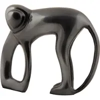 Present Time Decoratie Statue Monkey Metal Gun Metal