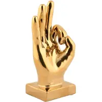 Present Time Decoratie Statue Perfecto Ceramic Gold Plated