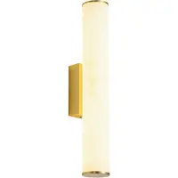 QAZQA Japandi wandlamp messing en albast incl. 3-staps dimbare LED - Josephine