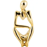 PT Living Decoratie Statue Wondering Polyresin Gold Plated
