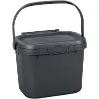 Addis , compostbak voor keukenafval, plastic, metallic zilver