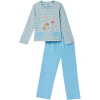 Woody Pyjama dames in space gestreept