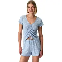 Pentik Coralie Pointel Crunchy Bloemenpatroon Korte Mouwen Shorts Pyjama Set