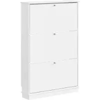 SoBuy Schoenenkast 76 x 18 x 113 cm - Wit - Ruimte voor 12 Paar Schoenen