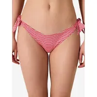 Pentik Gestreepte Lage Taille Braziliaanse Bikini Onderkant