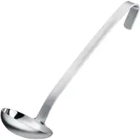 Westmark sauslepel Pro – Praktische roestvrijstalen sauslepel – Soeplepel met schenktuit & ophanghaak – Serveerlepel – Zilver, 27 cm