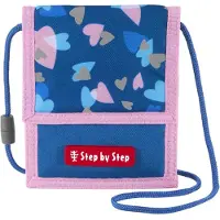 Step by step halsportemonnee Neck Pouch Seashell Pearl blauw lila
