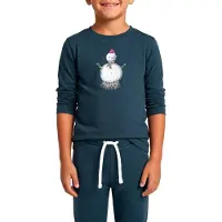 Super.natural Snowman Regular Fit T-shirt Met Lange Mouwen