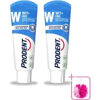 Prodent 2 x – Tandpasta – Wit + Fris – Complete Bescherming – 75 ml - Bulkverpakking - Tandpasta - Douchemop - Glazuur bescherming