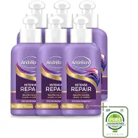 Unilever 6 x Andrélon Intense Repair Leave-In Crème - 200 ml - Grote verpakking - 6 stuks