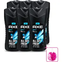 Axe 6 x - 3-in-1 Douchegel - Apollo - Sage & Cedarwoord - All Day Fresh - 400 ml - Bulkverpakking - Douchegel - Douchemop - Lichaam
