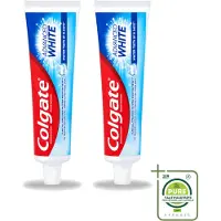 Colgate 2 x - Advanced White - Tandpasta - 100ml - Grootverpakking - Vaatwasstrips - Tandpasta - Witte Tanden - Vlekverwijdering - Tandbederf - Gaatjes