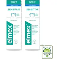 Elmex 2 x - Tandpasta - Gentle White - Triple Protection - 75 ml - Grootverpakking - Vaatwasstrips - Tandpasta - Mondhygiëne - Tanden Witte - Tanden Beschermen - Tandvlees Beschermen