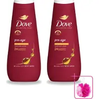 Dove 2 x – Douchegel – Pro Age Body Wash – 400 ml - Bulkverpakking - Douchegel voor rijpere huid - Douchemop - Huidverzorging