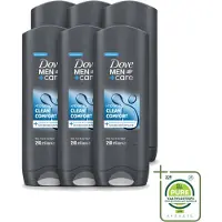 Dove 6 x - Douchegel - Men+ Care Clean Comfort - Comfort en verzorging - 250 ml - Grootverpakking - Vaatwasstrips - Douchegel - Fris - Energie - Reiniging - Hydraterend