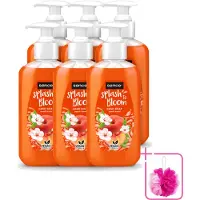 Sence 6 x – Handzeep – Splash To Bloom Peach – 500 ml - Bulkverpakking - Handzeep - Douchemop - Perzikgeur