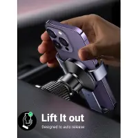 Famanu – Telefoonhouder voor auto ventilatie met haakclip, stabiele universele smartphonehouder