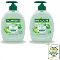 Palmolive 2 x – Handzeep – Hygiene Plus Sensitive – Pompje - 300 ml - Wasstrips - Handzeep Voor Gevoelige Huid - Gevoelige Huid - Handzeep Met Aloë Vera - Hygiëne - Handzeep Pompje