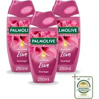 Palmolive 3 x - Douchegel - Alluring Love - Aroma Essence - 250 ml - Wasstrips - Douchegel - Geur - Hydratatie - Verzorging - Bloemige Geur