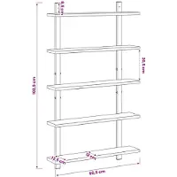 vidaXL Wandplank Zwart eiken 60,5 x 13,5 x 102,5 cm Bewerkt hout