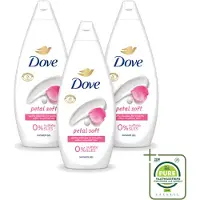 Dove 3 x Petal Soft - Douchegel - Sulfaatvrij - 250 ml - Grootverpakking - Vaatwasstrips - Douchegele - Zachte Reiniging - Hydratatie - Bloemige Geur - Sulfaatvrije