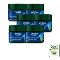 Weleda 6 x - Nachtcrème Versterkend - Blauwe Gentiaan & Edelweiss - 40 ml - Wasstrips - Nachtcrème - Huidversterkend - Collageengehalte - Huidcontouren - Huidverzorging
