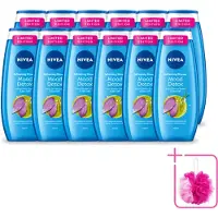 Nivea 12 x – Douchegel – Creme Mood Detox – 250 ml - Bulkverpakking - Douchegel - Douchemop - Zeezout