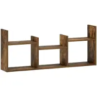 vidaXL Wandplank Gerookt eiken 97,5 x 17 x 40 cm Bewerkt hout