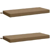 vidaXL Bankkussens SOEST 2 st 100% Polyester Taupe 120 x 50 x 8 cm